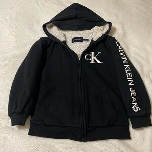 Calvin Klein Kids Black Zip-Up Hoodie size 7